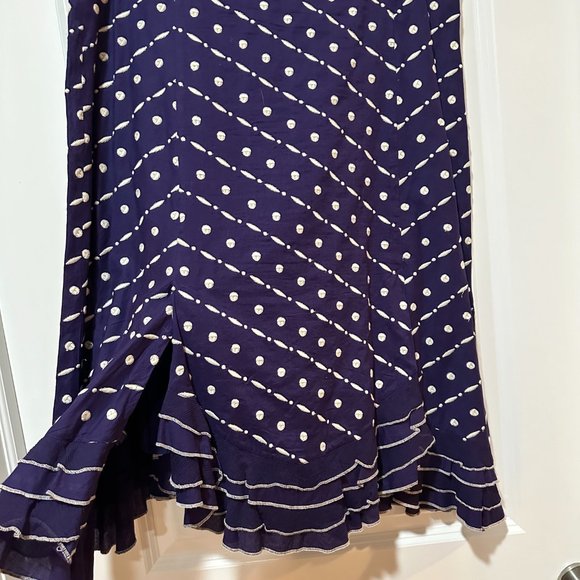 Anthropologie Odille Cotton & Silk Ruffle Bottom Midi Skirt, Size 10 (NWOT) - Picture 6 of 9